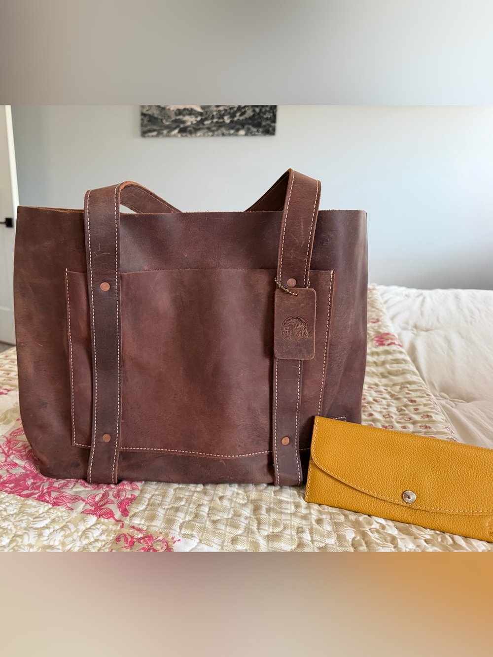 Oak River Company tote with wallet